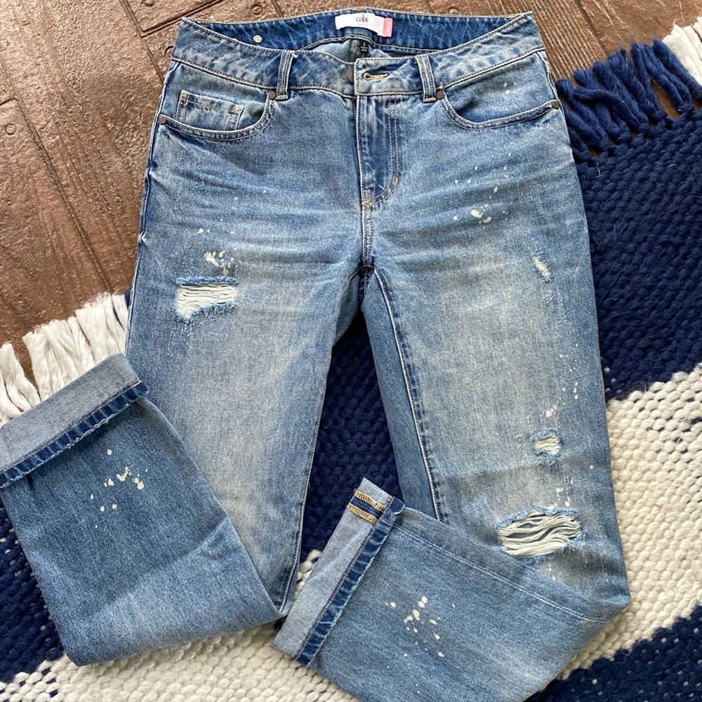 CAbi Distressed Boyfriend Jeans